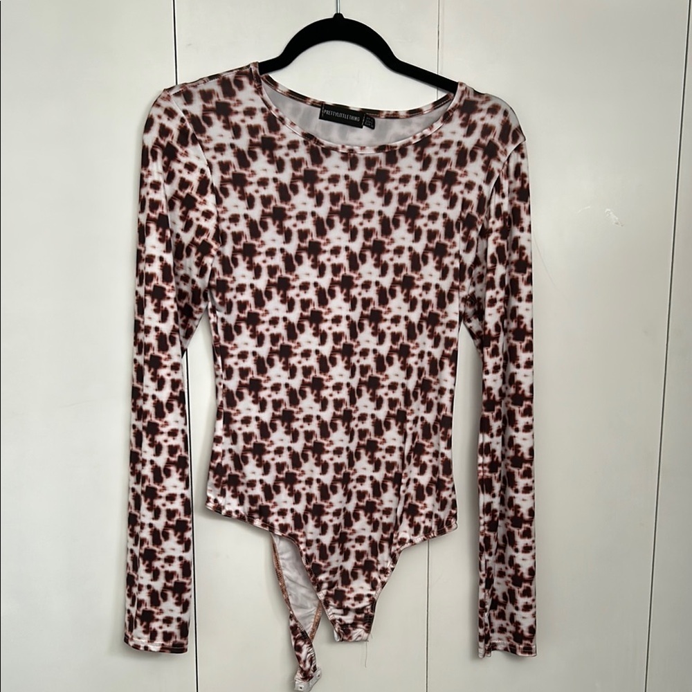 Pretty little thing Brown Patterned Women's Top bodysuit